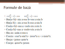 {\sin(2\alpha)=2 \cdot \cos \alpha \cdot \sin \alpha}. Matematica De 10 Formule De BazÄƒ Cu Sin È™i Cos