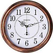 Adalene Atomic Wall Clocks Battery Operated Vintage Atomic Clock Analog Dislay Rustic Atomic Wall Clock In 2020 Retro Wall Clock Atomic Wall Clock Large Wall Clock