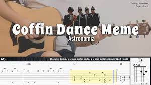 Free Tab Coffin Dance Meme Song Astronomia Fingerstyle Guitar Tab Chords Youtube Guitar Tabs Fingerstyle Guitar Songs