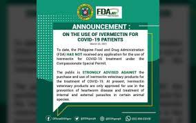 Additionally, extrapolating directly from a petri dish into a live organism is not correct. Doh Fda Strongly Warn Vs Use Of Ivermectin To Treat Covid 19 Philippine News Agency