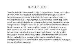 Teori konseling menurut blocher dalam shertzer & stone (1969). Teori Gestalt Frizt Perls Ppt Download