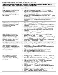 6th grade math assessment practice day 1. 6th Grade Reading Question Stems Aligned With New Elar Teks Tpt