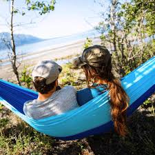 Pantanal double nylon hammock with tree straps, camping portable parachute hammock, lightweight, for backpacking, travel, camping, heavy duty, high capacity 500 lbs. Woods Single Backpacker Camping Hammock With Tree Straps Woods