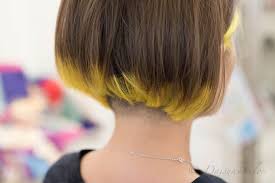 This cut is great for coarse and fine hair and any face shape and skin tone would work perfectly for this cut. Welcome Colour Player Short Bob With Undercut Tip End Yellow