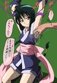 makimachi misao, rurouni kenshin, artist request, highres, translated,  1girl, armpits, bdsm, bondage, bound, female focus, smell, solo, sweat -  Image View - | Gelbooru - Free Anime and Hentai Gallery