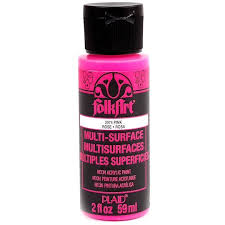 Folkart Multi Surface Neon Glow Acrylic Paint In 2020 Neon Glow Acrylic Painting Neon Painting