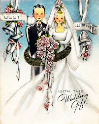 Vintage Wedding Gift Card With Bride And Groom Wedding Gift Cards Vintage Wedding Gifts Vintage Wedding