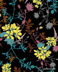The stylized blooms are so finely printed, you can see every detail from the original antique, including old stitched repairs, faded water stains and aged linen background. Dark Bouquet By Mariia Seamless Repeat Royalty Free Stock Pattern Vintage Flowers Wallpaper Flower Print Pattern Floral Pattern
