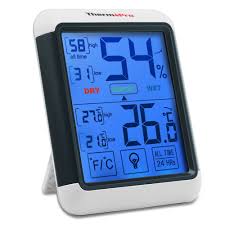 The indoor outdoor thermometer uses sensors placed outside the house. Thermopro Tp55 Digital Thermometer Hygrometer Indoor Outdoor Thermometer With Touchscreen And Backlight Temp Hygrometer Outdoor Thermometer Digital Thermometer