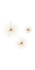 Maybe you would like to learn more about one of these? Amazon Com Deco 79 50370 Metallic Gold Starburst Metal Wall Decor 3d Wall Art Modern Wall Decor Gold Orbs For Wall Gold Decor Decorating Ideas Set Of 3 12 9 6 Home Kitchen