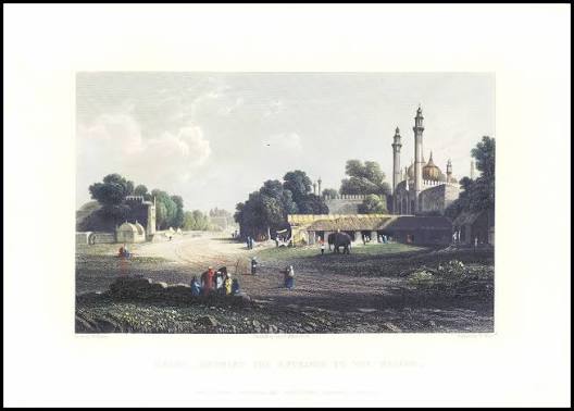1835 Antique PrinView of INDIA DELHI Entrance to the Palace (IC3-30) | Antique Paper Company