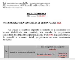 Portalcodulmuncii.ro » concedii » concediu de odihna » durata concediu odihna invatamant preuniversitar particular. Decizie InternÄƒ Privind Programarea Planificarea Concediilor De OdihnÄƒ Pe Anul 2020 Gratuit Editabil È™i Actualizat Model Cabinetexpert Ro Blog Contabilitate