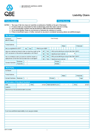 Qbe will reimburse you for an insurance excess which you become legally liable to pay in respect of a claim under the comprehensive insurance policy for the rental vehicle during the rental period. Qbe Liability Claim Form