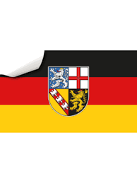 The flag of saarland is based on the flag of germany and is a black, red, and gold (yellow) horizontal tricolor. Saarland Flagge Autoaufkleber Flagge Fur Fahrzeuge Myfolie Com