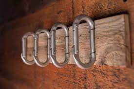 Barnwood Carabiners Baling Wire New Hoody Hat Rack For The Van Home Feeling Crafty On A Rainy Sunday In Jacks Hat Rack Diy Coat Rack Wall Hat Racks