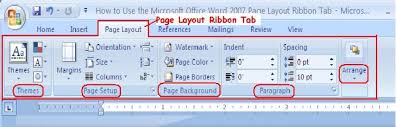 How to Use the Microsoft Office Word 2007 Page Layout Ribbon Tab ...