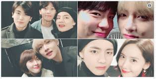 No wonder taehyung is in here. Esta Es La Inesperada Amistad De V De Bts Con Una De Las Idols Mas Hermosas De K Pop