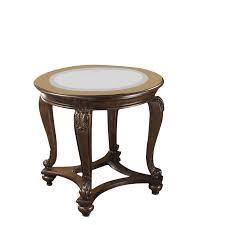 Norcastle coffee table with 2 end tables. Ashley Furniture Norcastle Round End Table In Dark Brown T499 6