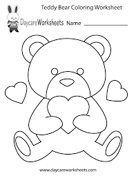 Explore 623989 free printable coloring pages for your kids and adults. Free Preschool Teddy Bear Coloring Worksheet