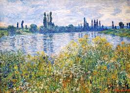 ✧ like/reblog if you use or save. Flowers On The Banks Of Seine Near Vetheuil 1880 Claude Monet Wikiart Org