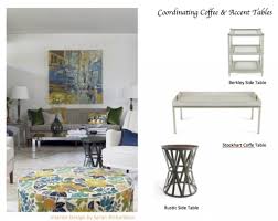Rustic modern square coffee table, with a plinth base and hidden wheels, has a drift white painted finish with subtle grey distressing. How To Coordinate Coffee Accent Tables Like A Designer