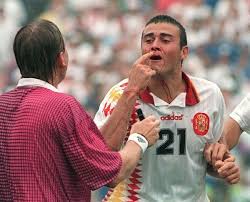 His finest quality was his versatility, the. The Spanish Football Podcast On Twitter Most Iconic Luis Enrique Spain Image To Date Bleeding From The Nose At The 94 World Cup