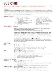 Study our biotechnology cv sample for a good example of how these sections should look. Biotechnology Graduate Resume Example Myperfectresume