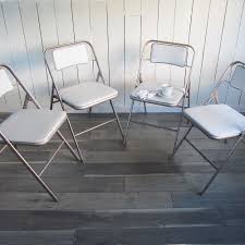 Set Of 4 Mid Century Samsonite Folding Chairs White And Etsy Folding Chair Mid Century Chair