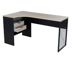 120 Ex 114 L 145 1 H 76 8 P 81 Cm Bureau D Angle Alkor Imitation Chene Et Noir