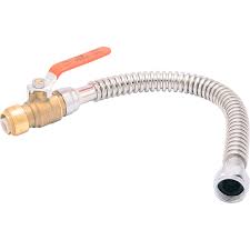 We had requested a 1 inch water line from the water company (we are about 60 feet from the street), plumber installed a 3/4 line (it was on his proposal, our this is a 2450 sq. Stainless Steel Corrugated Flexible Water Heater Connector With Ball Valve Sharkbite