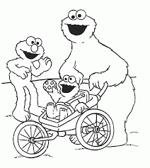 Play games with elmo, big bird, abby and all of your sesame street friends. Elmo And Cookie Monster Coloring Pages Coloring Home