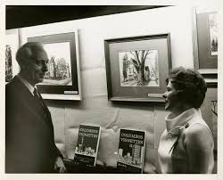 Photograph of Bill Arter and Bernice Daniels at the Worthington Public  Library Open House, April 28, 1968