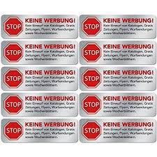 Dann wird es zeit, dass sie dem postboten, flyerverteilern oder. Briefkastenschild Gelb Rot Bitte Keine Werbung Zeitung Einwerfen