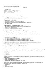 Examen práctico, cambio de categoría, reciprocidad y licencias caducadas. Examen Psicologia Del Aprendizaje Tema 1 2 Autoevaluacion Preguntas Y Respuestas Studocu