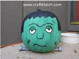 Pumpkin painting by denise a. Frankenstein Pumpkin Halloween Craft Youtube