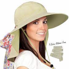 Womens Sun Hats Neck Flap Large Brim Uv Protection Foldable Fishing Hiking Cap Solaris Sun Hats For Women Sun Hats Sun Protection Hat