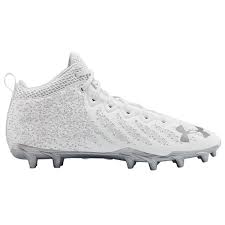 Soccer cleats under armour men red black spotlight balenciaga slip on sneakers shoes fashion. Under Armour Spotlight Select Mid Mc Men S Molded Cleats Shoes White White Metallic Silver 3022667 100