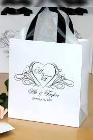 25 Elegant Wedding Bags With Black Satin Ribbon Names Welcome Yo Our Wedding Thank You Personalized Gift Paper Bags For Wedding Guests Wedding Goodie Bags Wedding Gift Bags Personalized Wedding Gifts