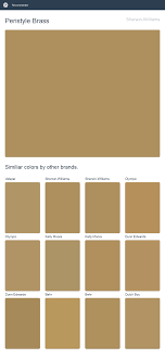 Peristyle Brass Sherwin Williams Valspar Dutch Boy Paint Paint Colors