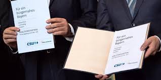 He is both the faction leader of the federal association of free voters as well. Koalitionsvertrag In Bayern Unterzeichnet