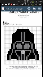 Darth Vader Graph Crotchet Patterns Pixel Art C2c