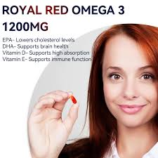 Amazon.com: Dr. Brian Royal Red Omega 3 1200, Fish Oil Supplement with EPA  and DHA Omega 3 Fish Oil Contain Vitamin D,E Omega 3 Support for Physical  Health