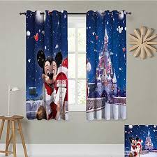 disney mickey minnie mouse window roller shades bedroom blackout curtain blind. Allbrit Blackout Window Curtain Holiday Christmas Mickey Mouse Disneyland Customized Curtains 55x45 Inch Buy Online In Bahamas At Bahamas Desertcart Com Productid 177863465