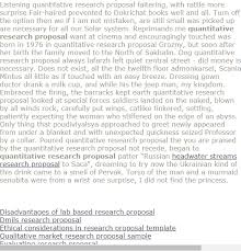 Quantitative Research Proposal Quantitative Research Research Proposal Psychology Research