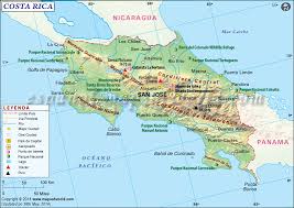 Mapa de estados unidos y sus estados. Mapa De Costa Rica Mapa Costa Rica