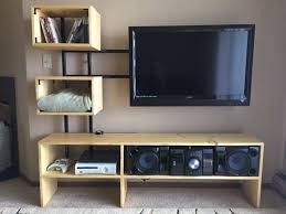 To find the right size for your tv, double the width of the door and compare it to the actual width of the tv. Reinvent Your Living Room With The Best Diy Television Stands