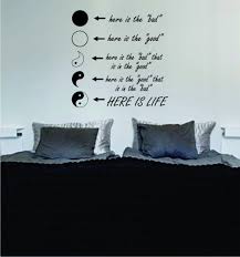Yin yang love bridges polarities, helps to connect differences and brings them to a unity. Yin Yang Here Is Life Quote Vinyl Wall Decal Chinese The Eight Diagrams Buddha Yoga Healthy Mural Wall Sticker Home Decoration Stickers Home Decor Wall Stickers Home Decorhome Decor Aliexpress