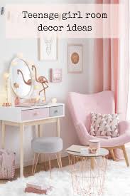 Teenage Girl Room Decor Ideas In Pink Copper Blush And Grey Add Flamingos And Cotton Ball Lights A Pink Armch Girl Room Girl Bedroom Designs Girly Bedroom