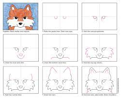 Easy How To Draw A Fox Face Tutorial And Fox Face Coloring Page Art Drawings For Kids Kids Art Projects Elementary Art