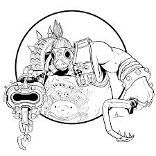 Inktober 01 Roadhog Post Roadhog Overwatch Drawing Reference Coloring Pages